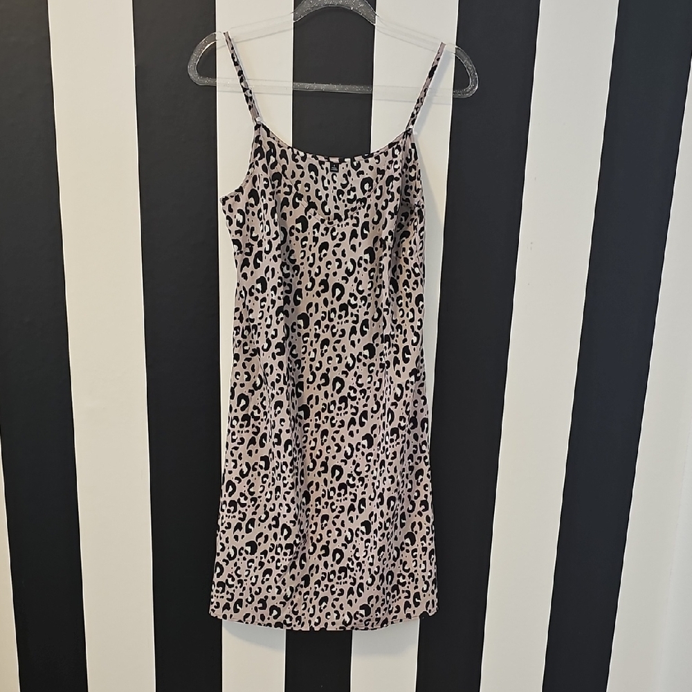a new day Animal Print Mini Dress - Black and Cream